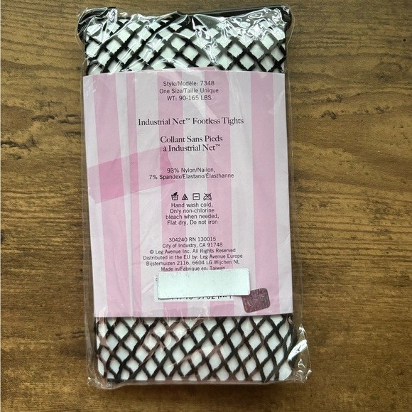 Leg Avenue Black Fishnet Tights - Picture 2 of 2